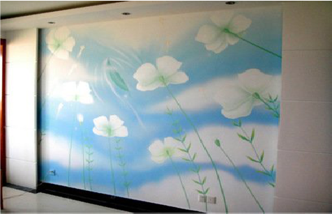 江永画墙绘怎么画好白云的蓬松感？