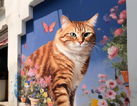 江永自己绘制有个性的手绘墙